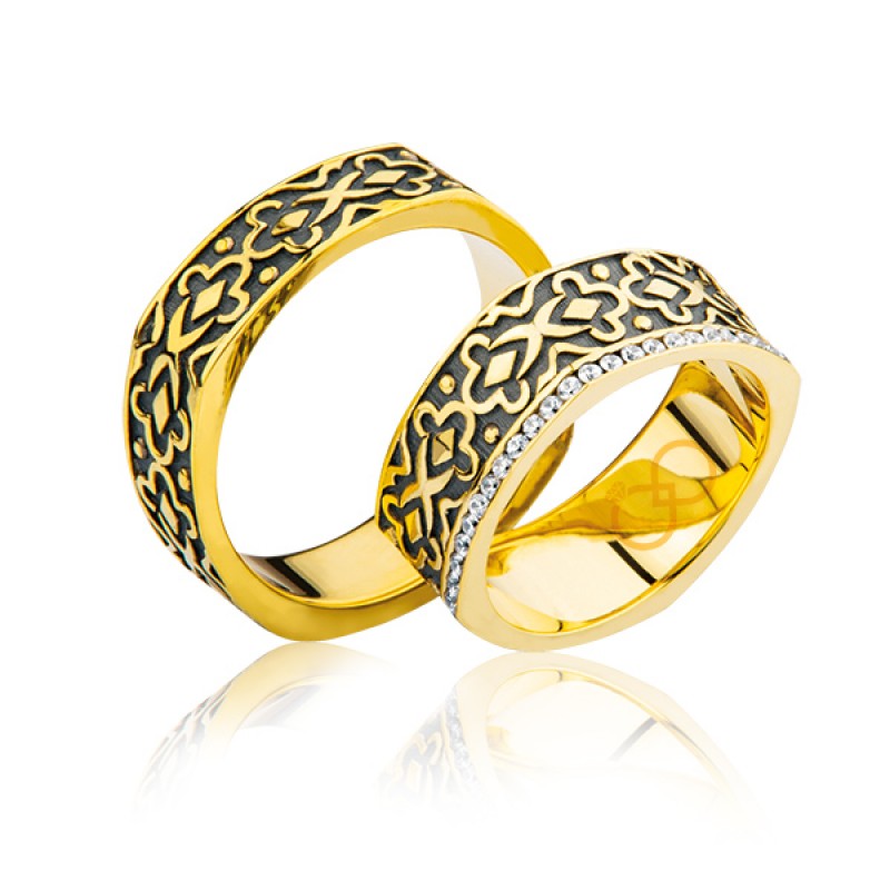 Desenli Altın Alyans 0203 Desenli Altın Alyans 0203