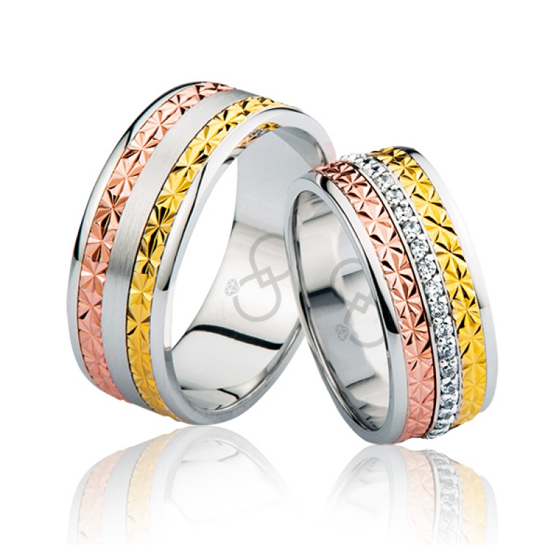 Üç Renk Altın Alyans 0204