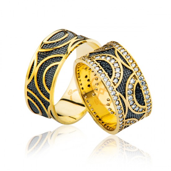 Taşlı Altın Alyans 0302 Taşlı Altın Alyans 0302