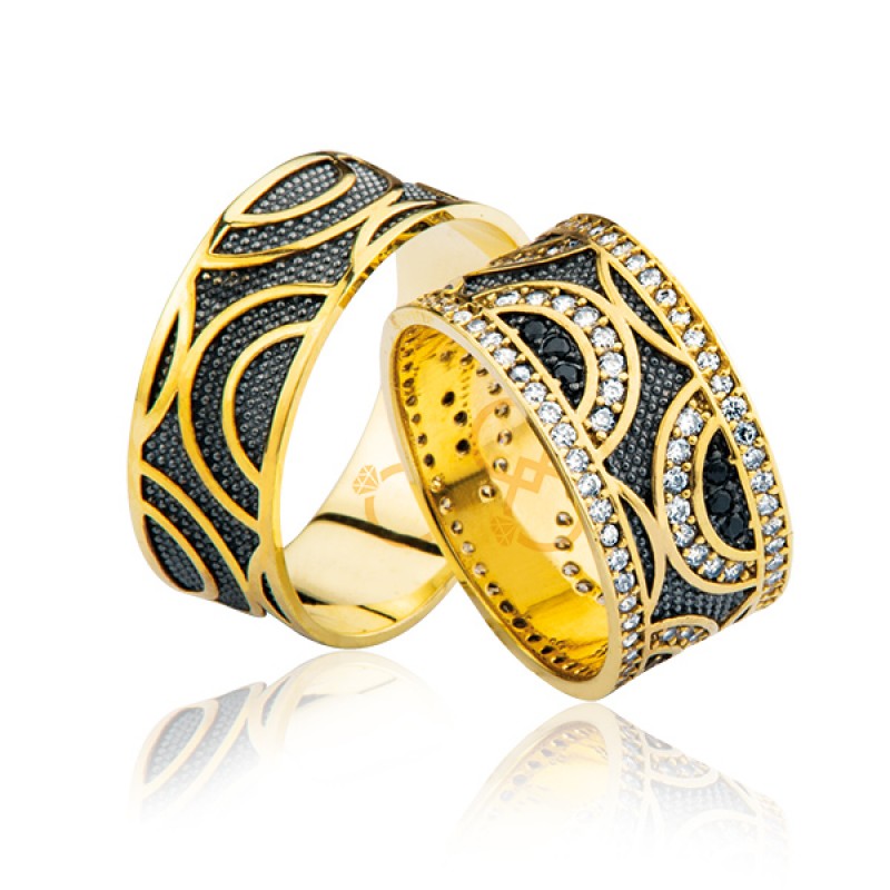 Taşlı Altın Alyans 0302 Taşlı Altın Alyans 0302