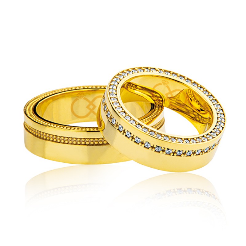 Sarı Taşlı Altın Alyans 0305 Sarı Taşlı Altın Alyans 0305