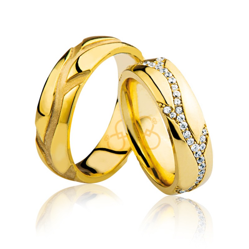 Taşlı Altın Alyans 0504 Taşlı Altın Alyans 0504