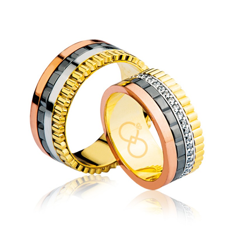 Üç Renk Altın Alyans 0905