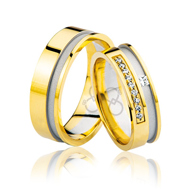 Taşlı Altın Alyans 1001 Taşlı Altın Alyans 1001