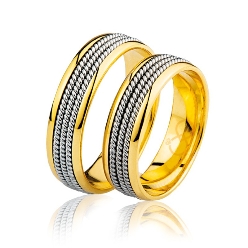 Üç Şeritli Altın Alyans 1002