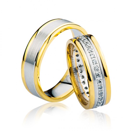 Sarı Beyaz Altın Alyans 1005