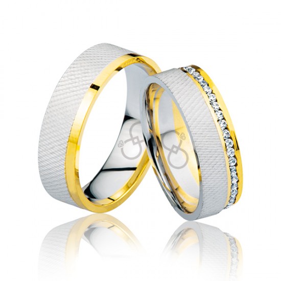 Beyaz Sarı Altın Alyans 1205 Beyaz Sarı Altın Alyans 1205