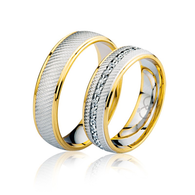 Sarı Beyaz Altın Alyans 1304-3