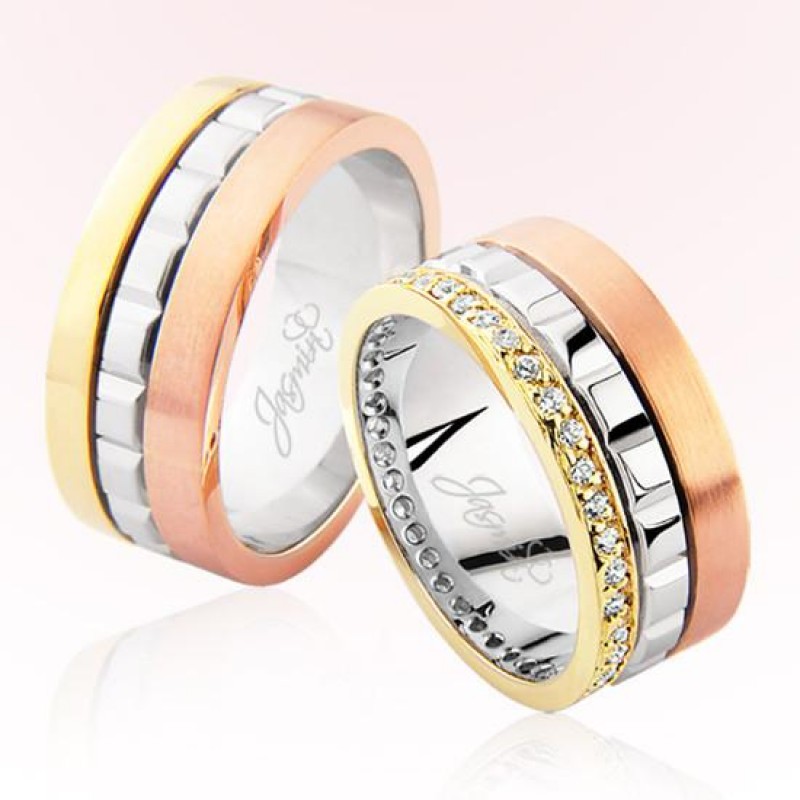 Sarı Beyaz Altın Alyans 1602-3