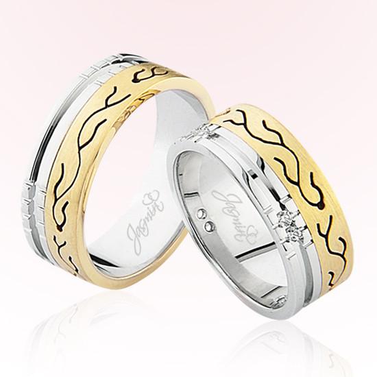 Desenli Altın Alyans 1604