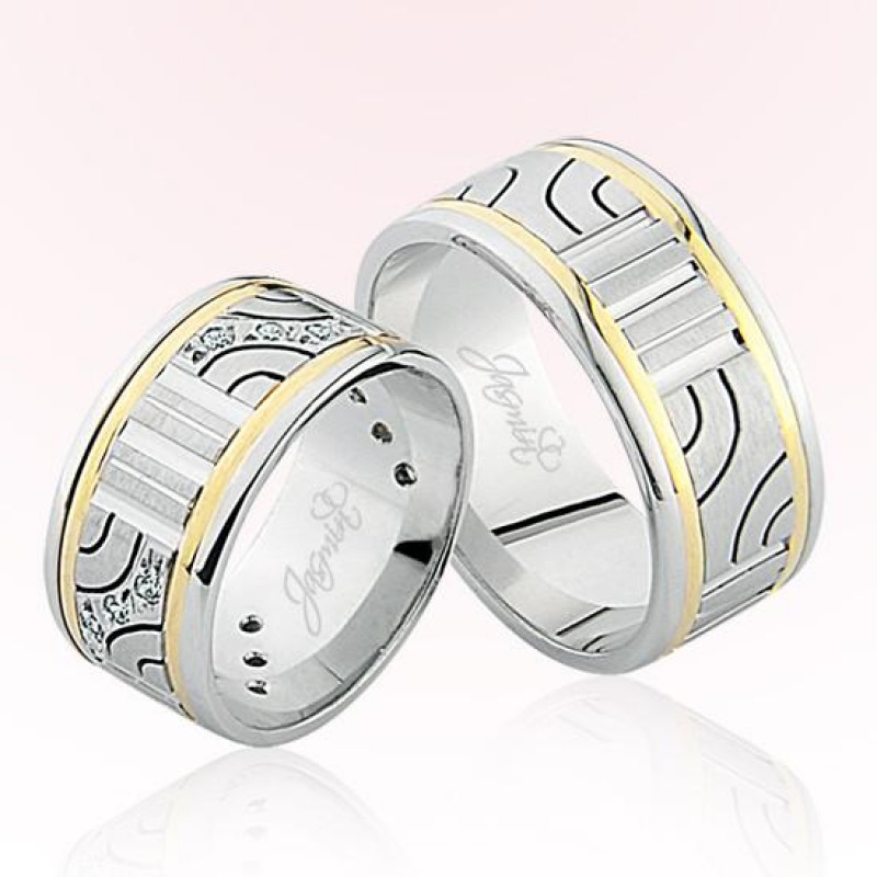 Desenli Altın Alyans 1703