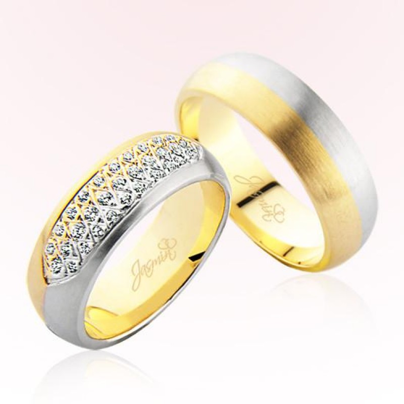 Ortası Taşlı Altın Alyans 1804-2