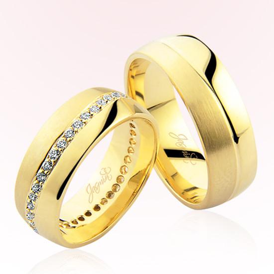 Taşlı Sarı Altın Alyans 1806