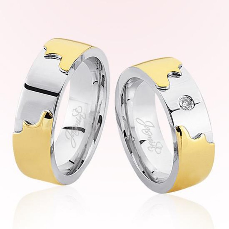 Sarı Beyaz Altın Alyans 1901