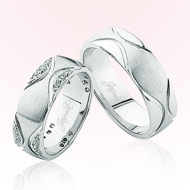 Taşlı Beyaz Altın Alyans 1902 Taşlı Beyaz Altın Alyans 1902