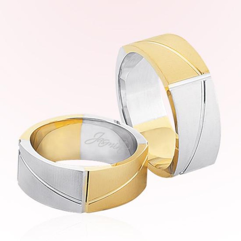 Sarı Beyaz Altın Alyans 2106-2