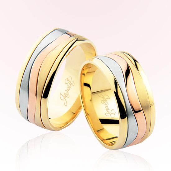Üç Renk Altın Alyans 2202 Üç Renk Altın Alyans 2202