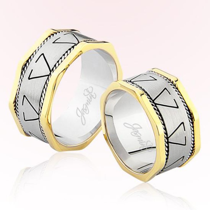 Desenli Altın Alyans 2307