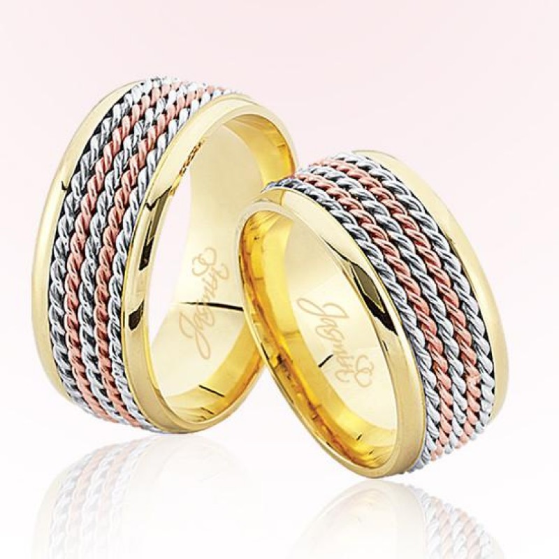 Üç Renk Altın Alyans 2607