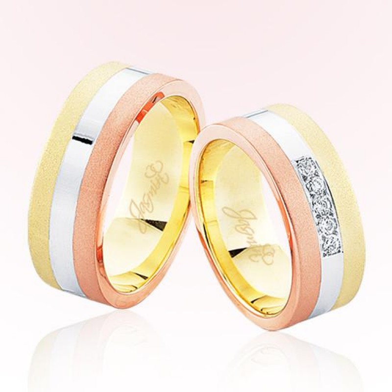 Üç Renk Altın Alyans 2802