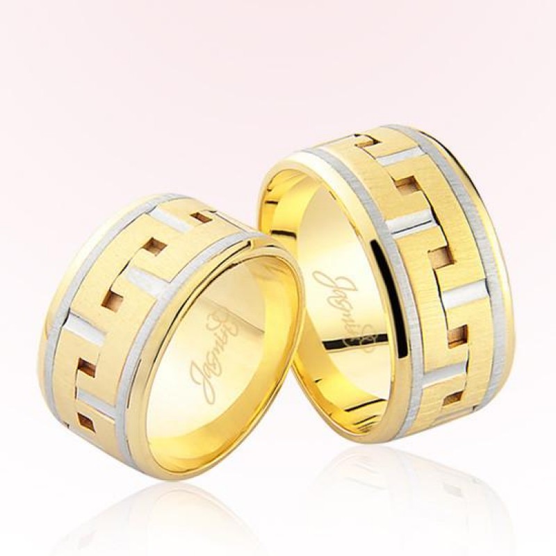 Labirent Desen Altın Alyans 2907