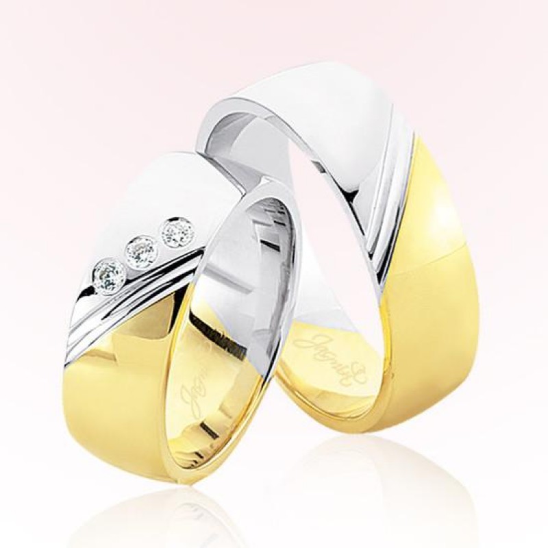 İki Renk Altın Alyans 3004 İki Renk Altın Alyans 3004