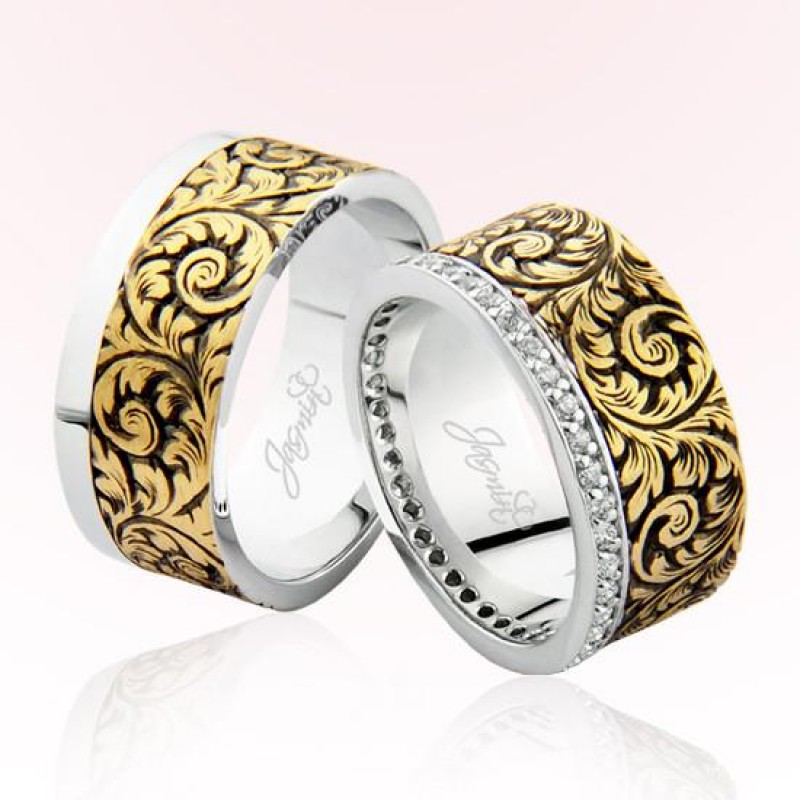 Otantik Desenli Altı Alyans 3104 Otantik Desenli Altı Alyans 3104