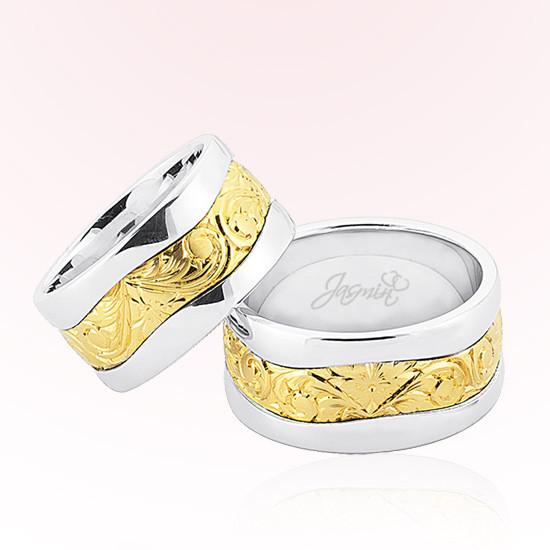 Desenli Altın Alyans 3202