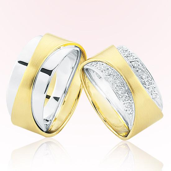 İki Renk Altın Alyans 3303