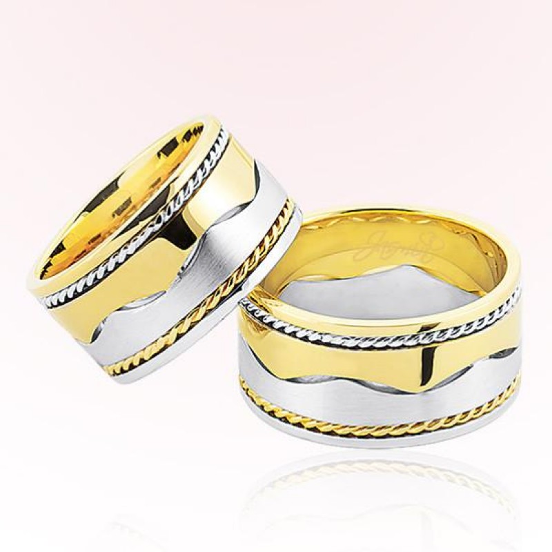 Sarı Beyaz Altın Alyans 3306