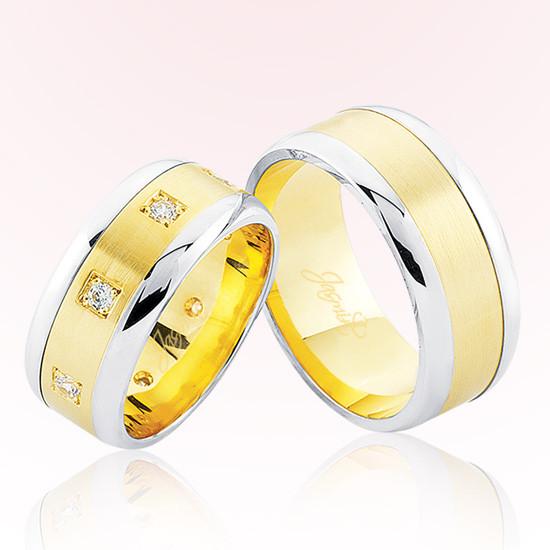 Kare Taşlı Altın Alyans 3502