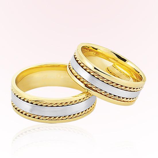 Sarı Beyaz Altın Alyans 3705