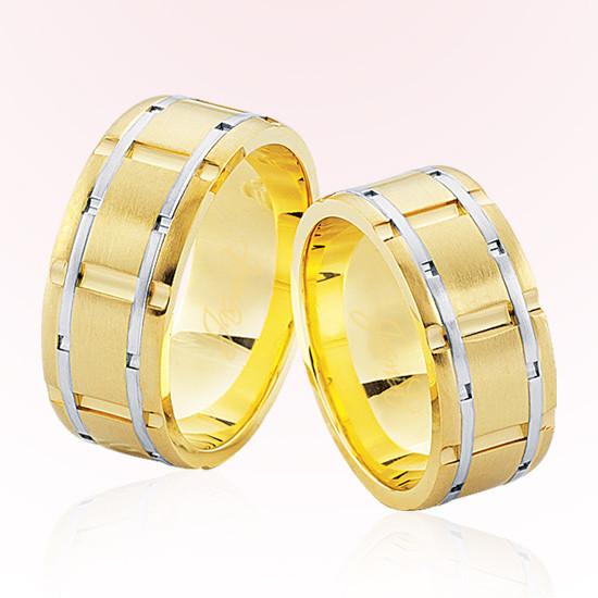 İki Renk Altın Alyans 3802