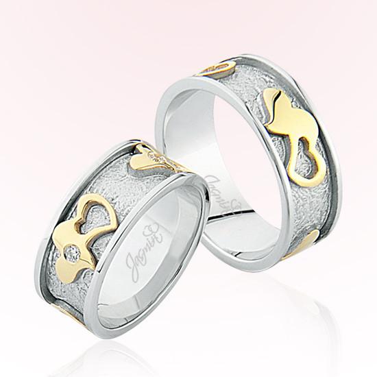 Kalp Desenli Altın Alyans 3807 Kalp Desenli Altın Alyans 3807