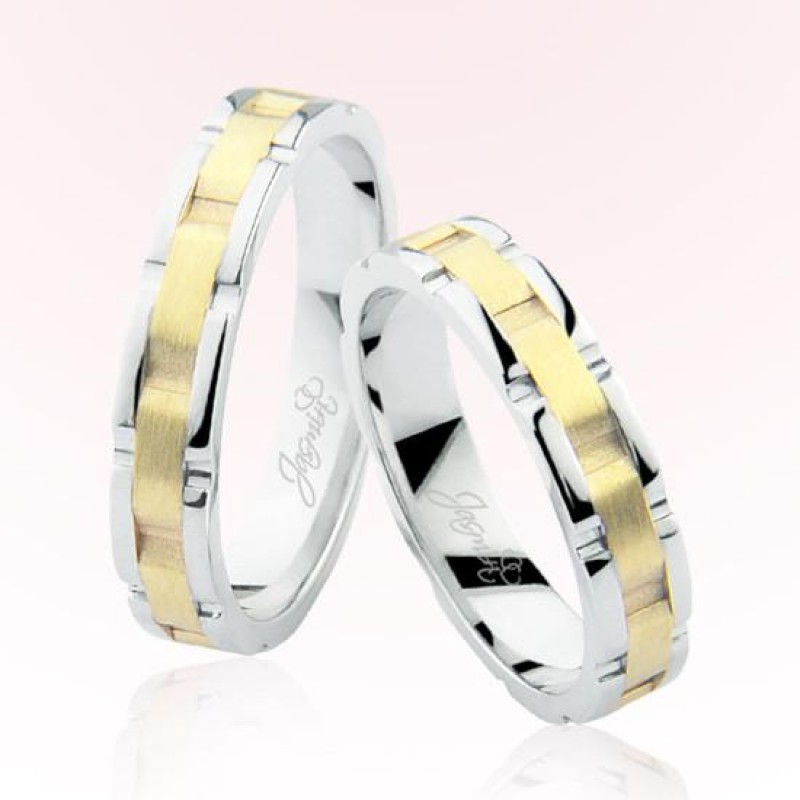 İki Renk Altın Alyans 3903 İki Renk Altın Alyans 3903