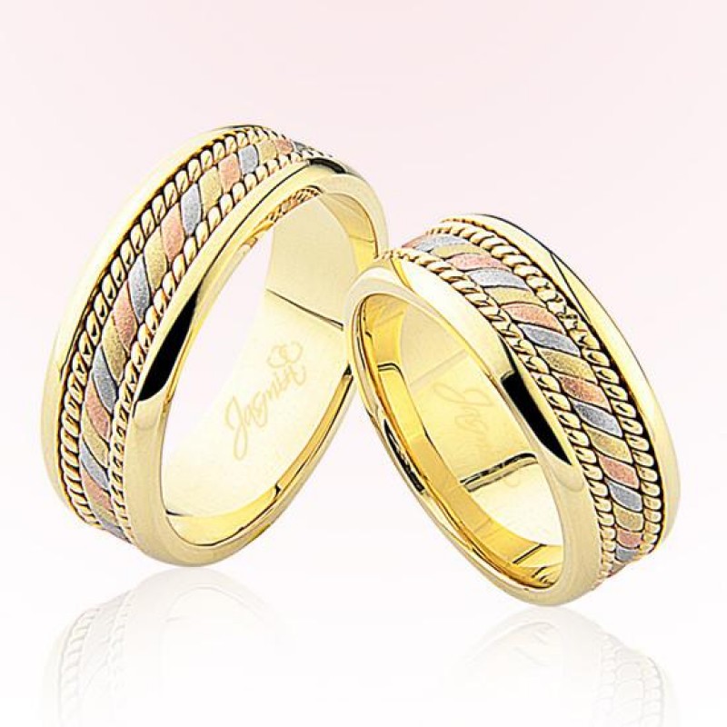 Üç Renk Altın Alyans 4002