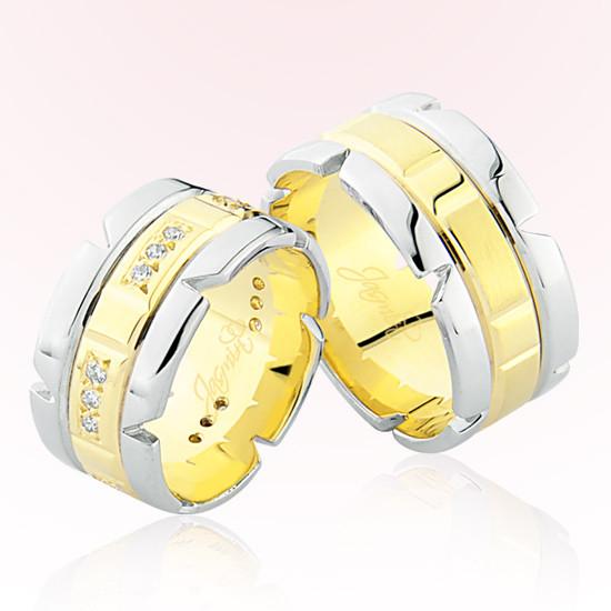 İki Renk Altın Alyans 4003