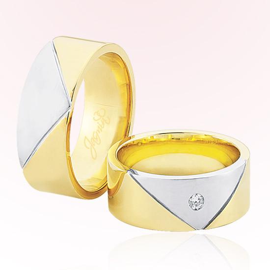 İki Renk Altın Alyans 4006