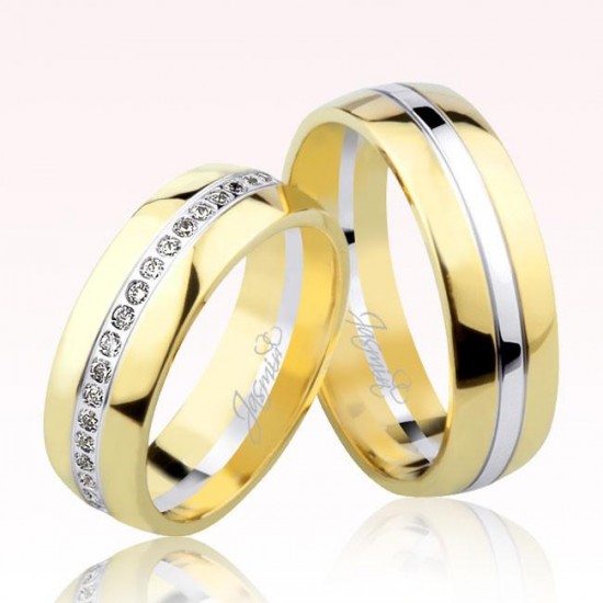 Taşlı Altın Alyans 0204-2 Taşlı Altın Alyans 0204-2