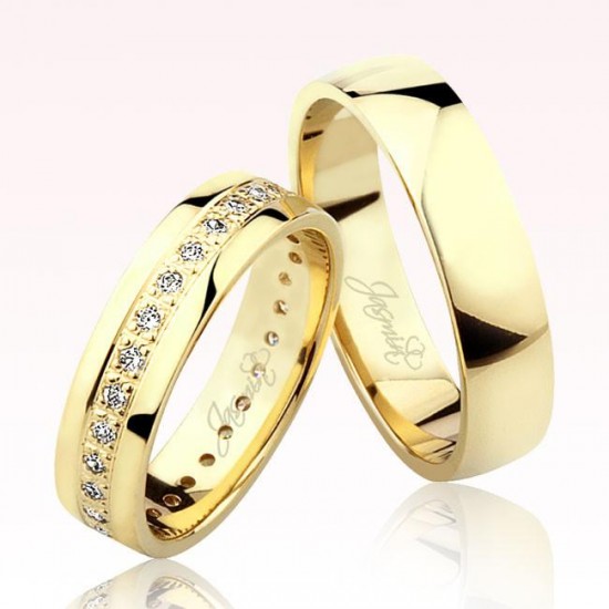 Taşlı Altın Alyans 0301-2 Taşlı Altın Alyans 0301-2