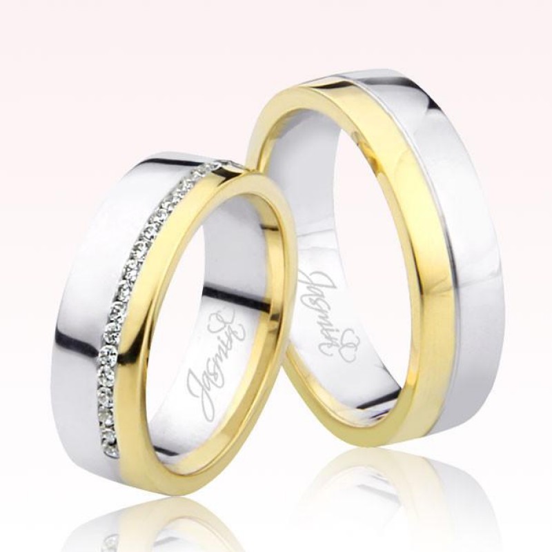 Sarı Beyaz Altın Alyans 0305-2