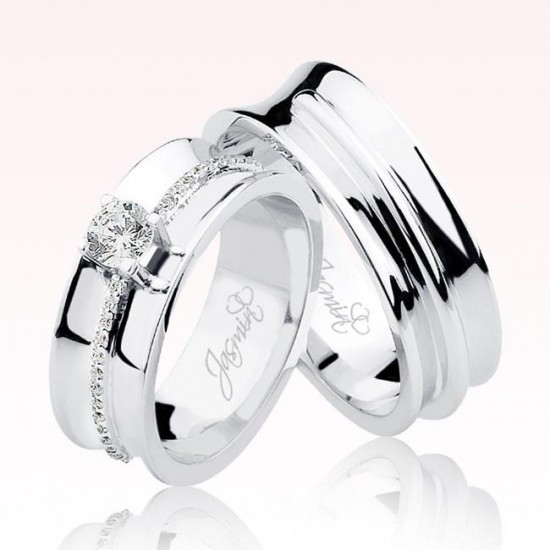 Tek Taş Model Altın Alyans 0401-2