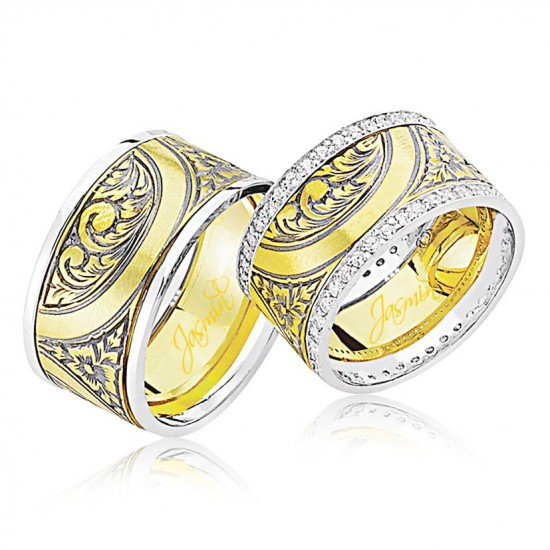 Desenli Altın Alyans 0901-2