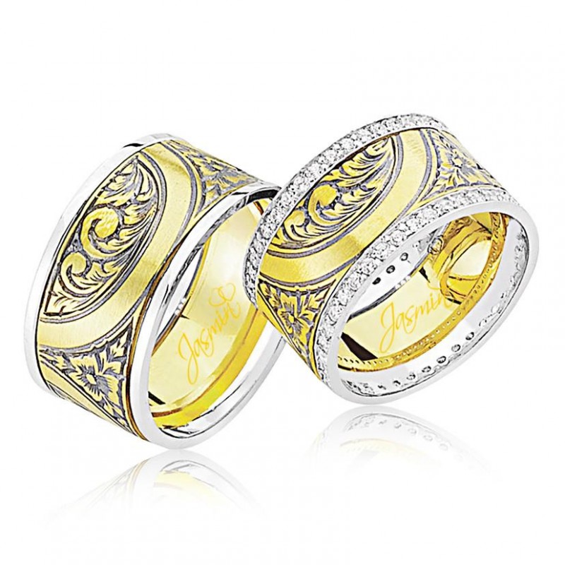 Desenli Altın Alyans 0901-2