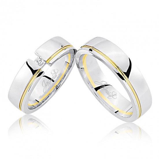 Sarı Beyaz Altın Alyans 0905-2