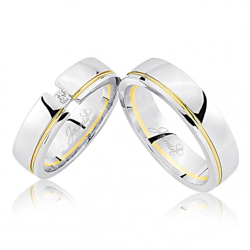 Sarı Beyaz Altın Alyans 0905-2