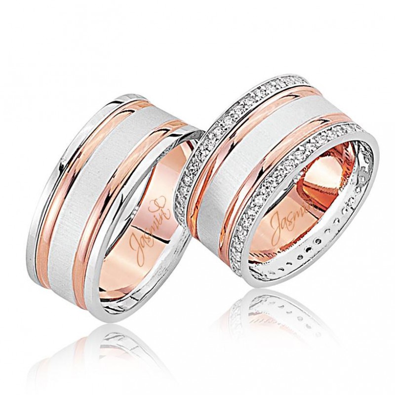 İki Renk Altın Alyans 0906 İki Renk Altın Alyans 0906