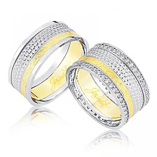 İki Renk Altın Alyans 1004 İki Renk Altın Alyans 1004