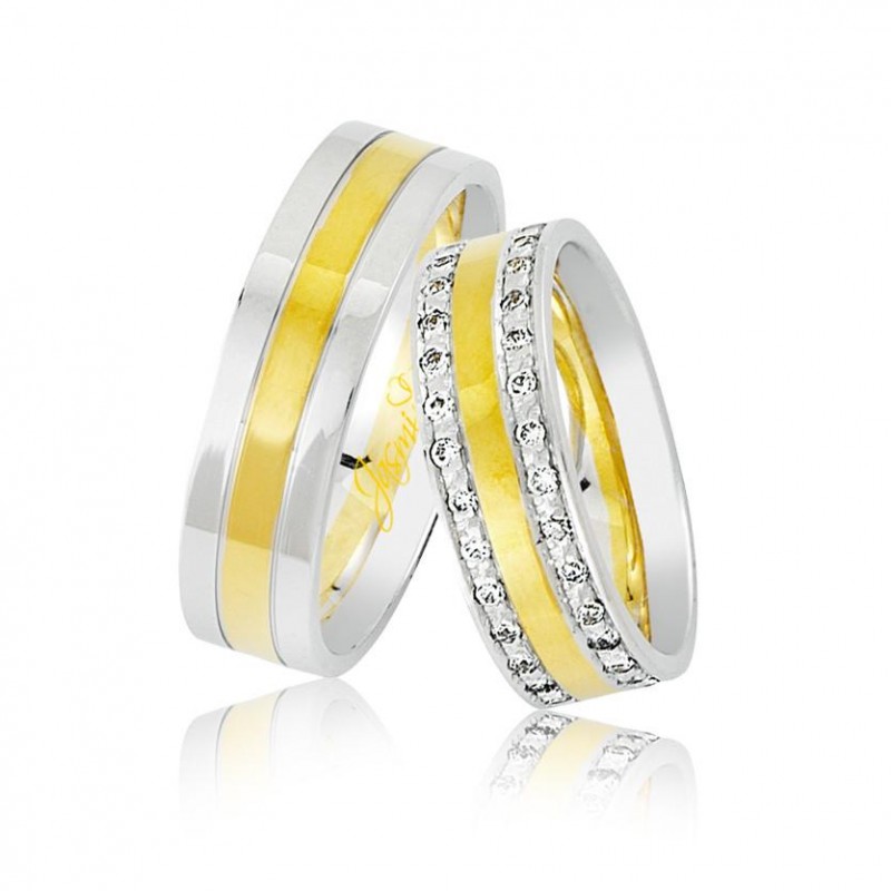 İki Renk Altın Alyans 1101 İki Renk Altın Alyans 1101