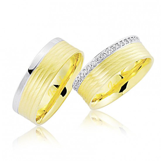 Taşlı Altın Alyans 1102 Taşlı Altın Alyans 1102